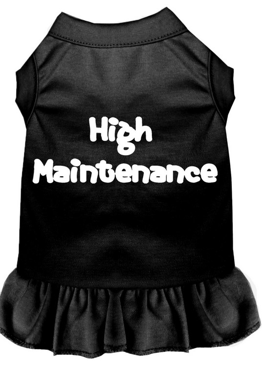 High Maintenance Screen Print Dress Black XS